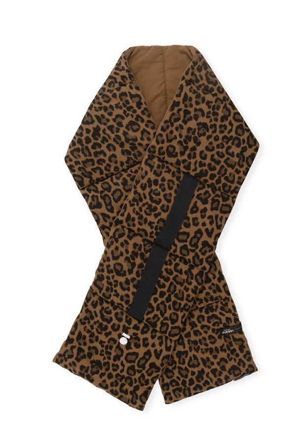 20-902-2204 10Days Schal padded scarf leopard cedar brown braun